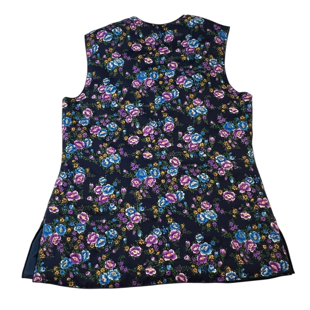 Green Pine women’s size medium floral vest vintage - Picture 3 of 9